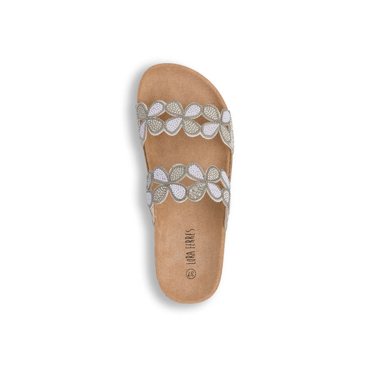 Sandali Bianchi da Donna con tramatura Floreale Lora Ferres - Image 7