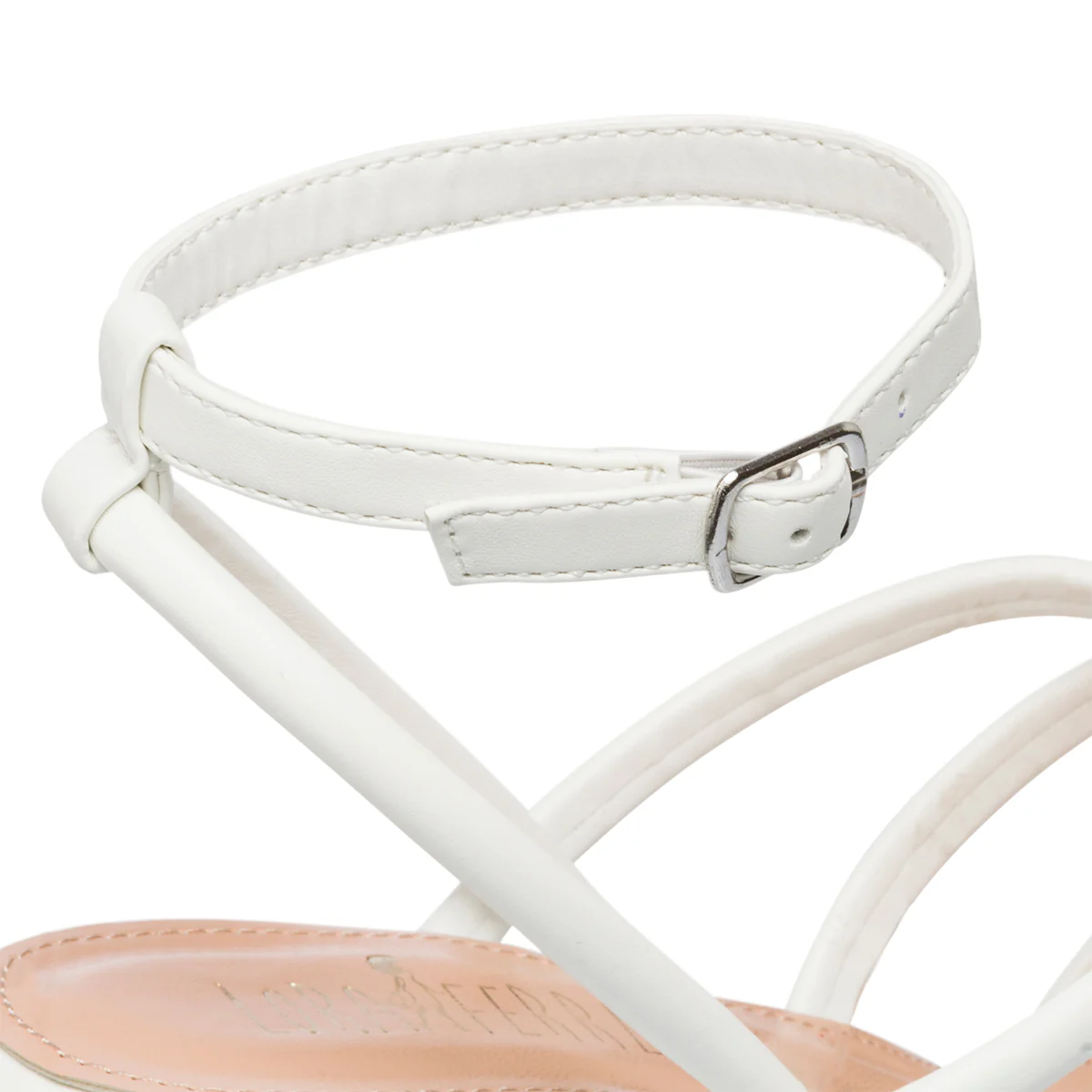 Sandali bianchi da donna con zeppa 10 cm e cinturini incrociati Lora Ferres - Image 15