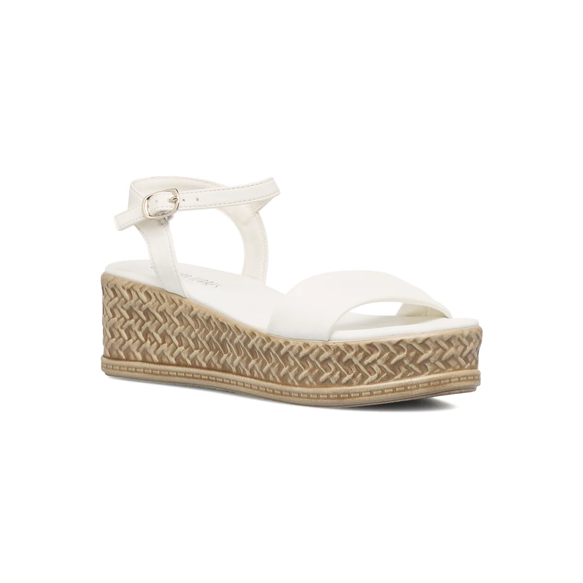 Sandali bianchi da donna con zeppa 5 cm Lora Ferres - Image 2