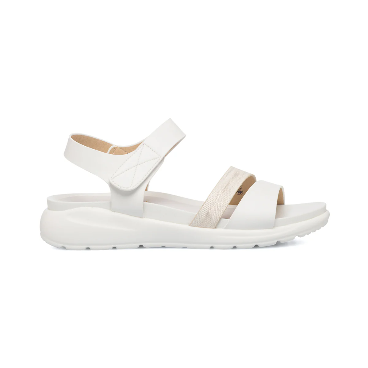 Sandali bianchi da donna sottopiede in pelle Lumberjack Alberta