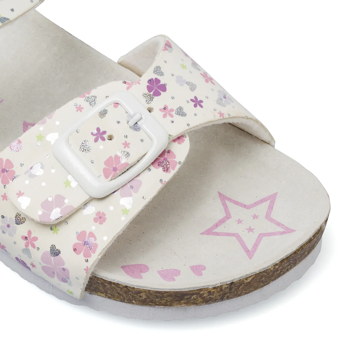 Sandali bianchi da Ragazza con fantasia floreale Settenote - Image 5