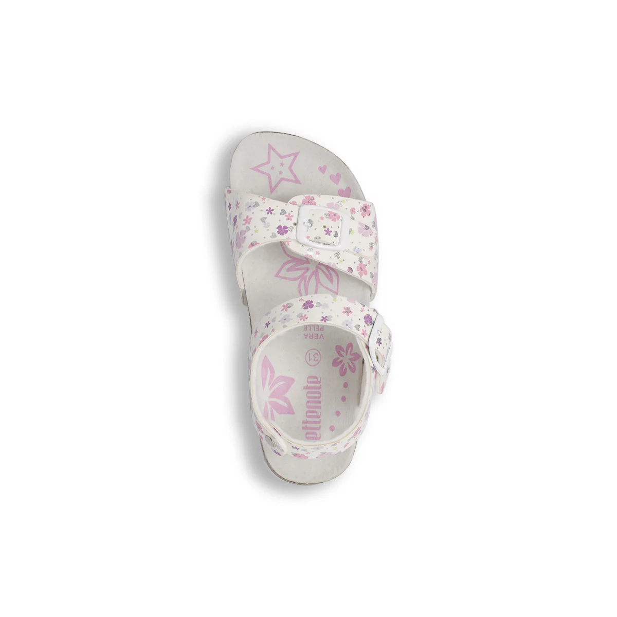 Sandali bianchi da Ragazza con fantasia floreale Settenote - Image 6
