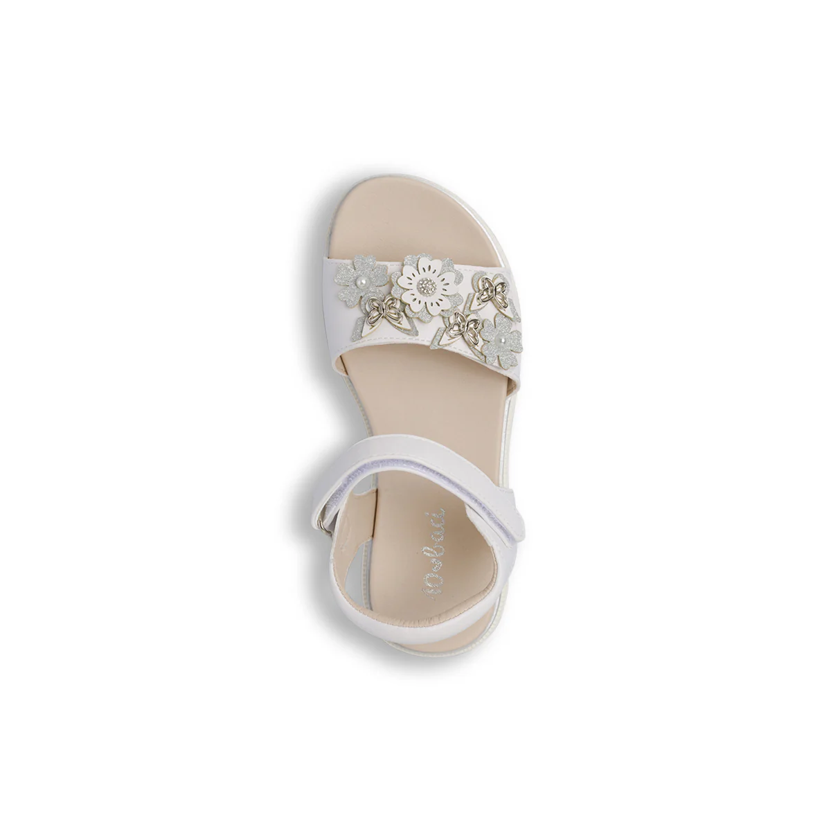 Sandali bianchi da Ragazza con fiori e farfalle glitter Dieci Baci - Image 6