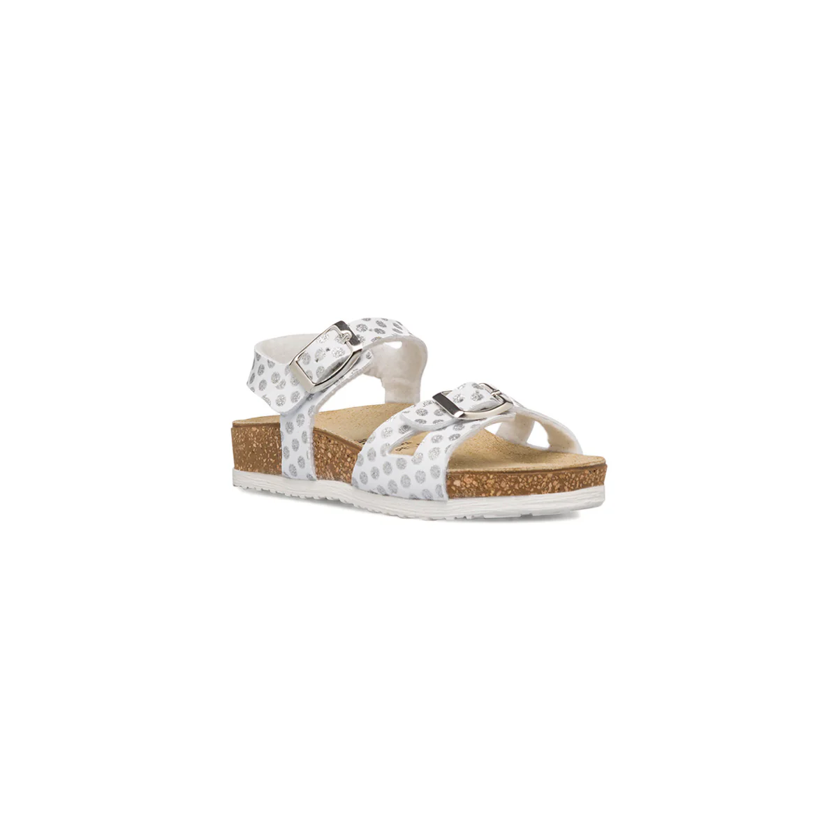 Sandali bianchi da ragazza con pois argento Settenote - Image 2