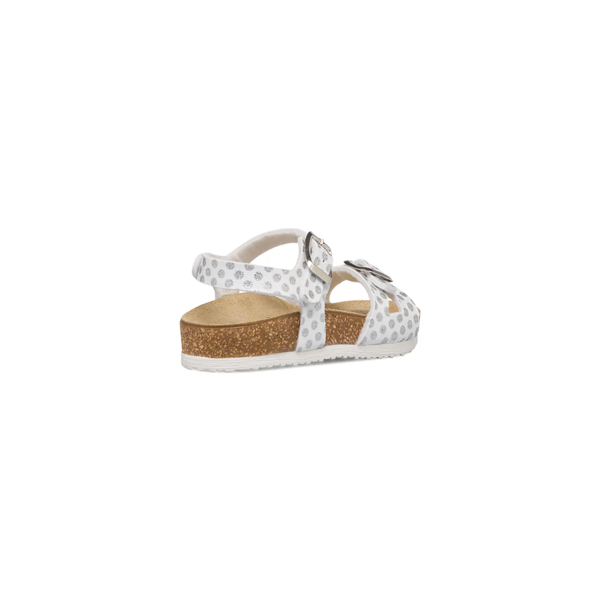Sandali bianchi da ragazza con pois argento Settenote - Image 3