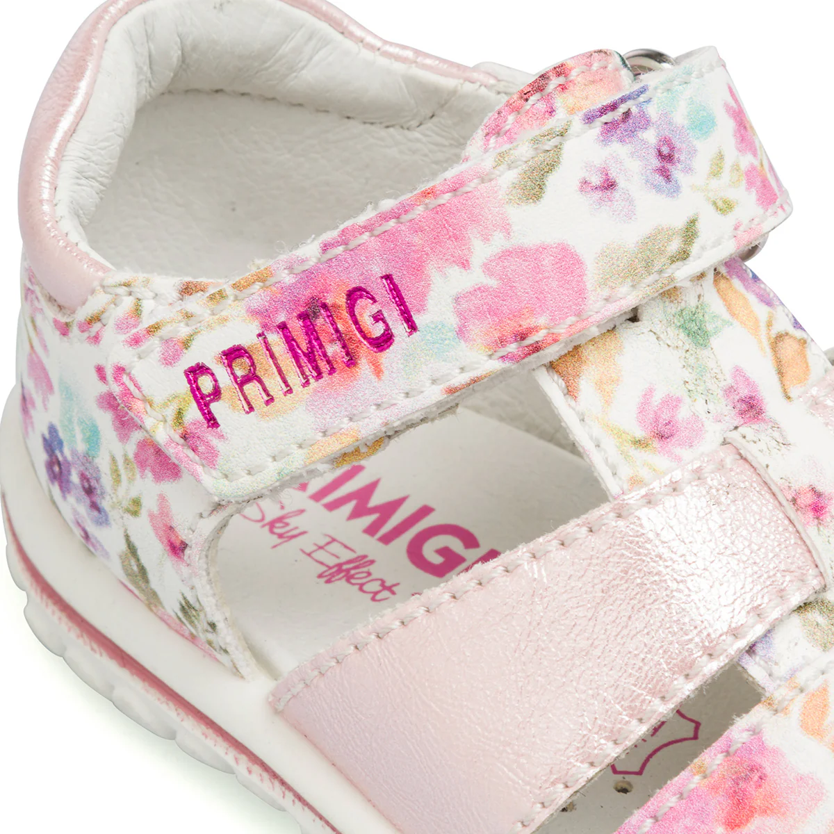 Sandali Bianchi e rosa da Bambina Primi Passi con stampa fiori Primigi - Image 4