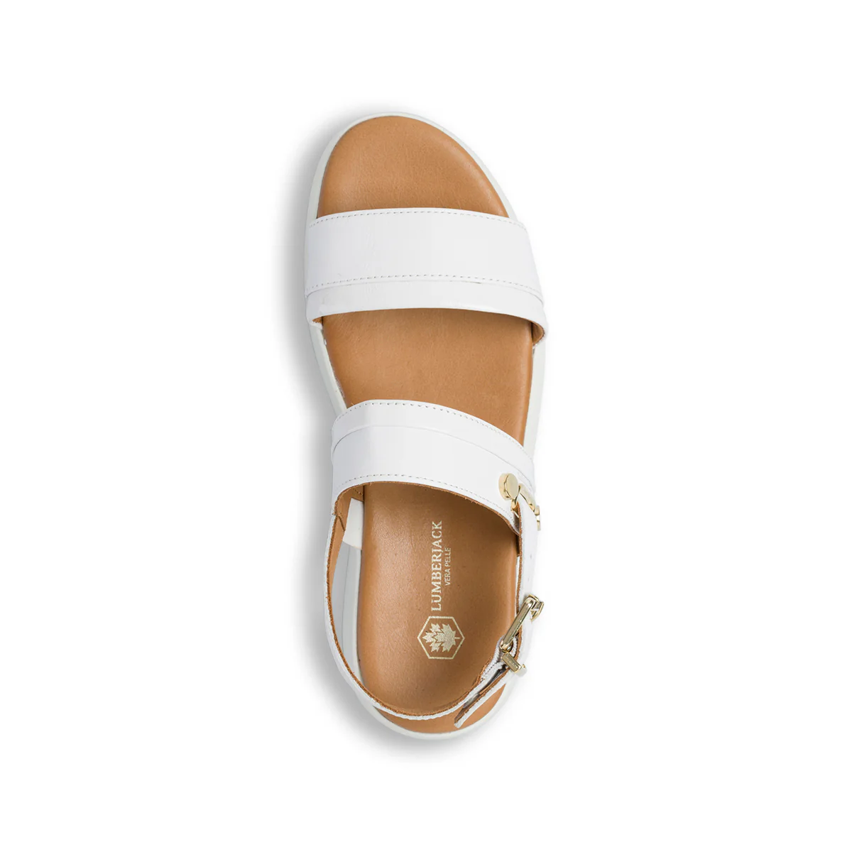 Sandali bianchi in pelle da donna con zeppa 5 cm Lumberjack Wendy - Image 8