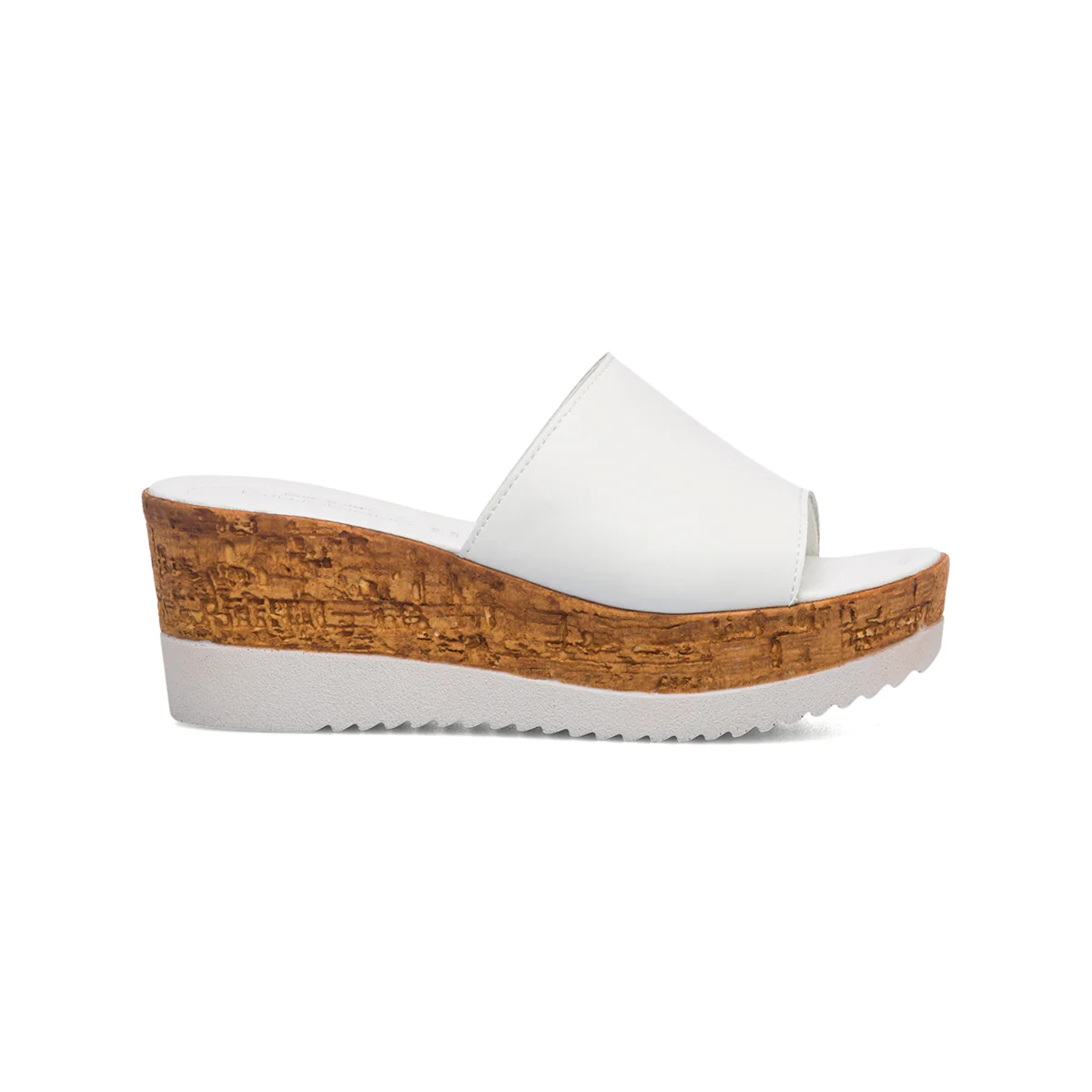 Sandali bianchi in pelle da donna con zeppa 7 cm Primopiano