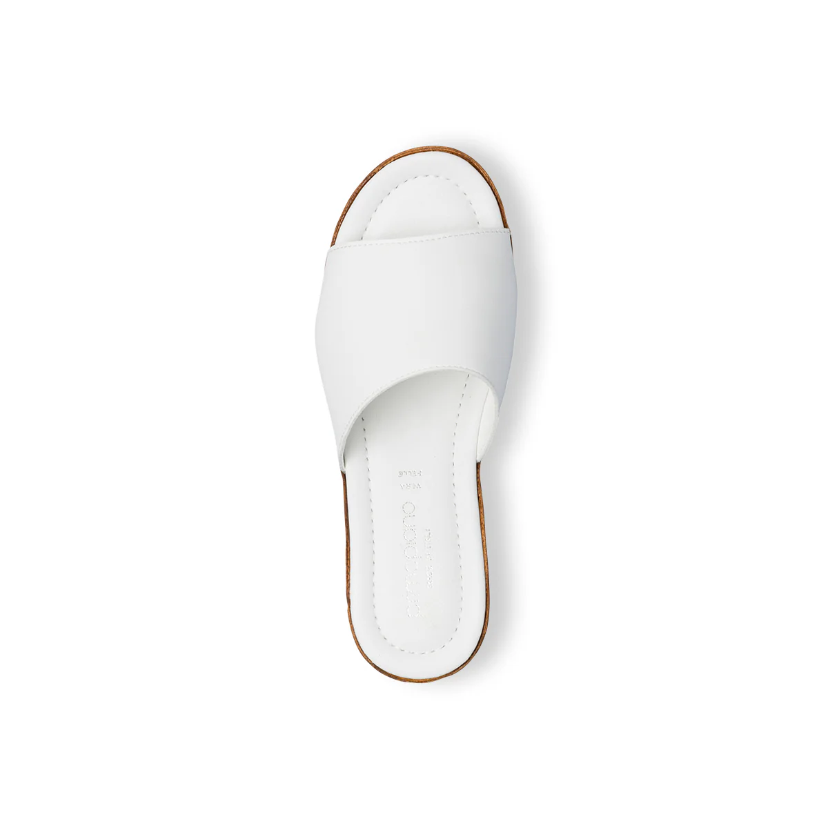 Sandali bianchi in pelle da donna con zeppa 7 cm Primopiano - Image 7