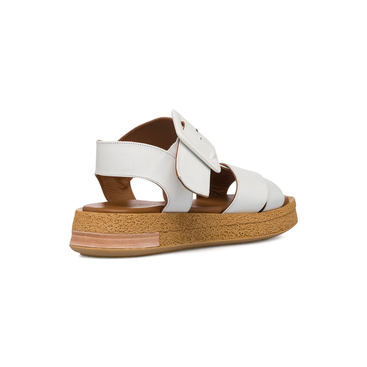 Sandali bianchi in pelle da donna con zeppa Lumberjack Rosanna - Image 3