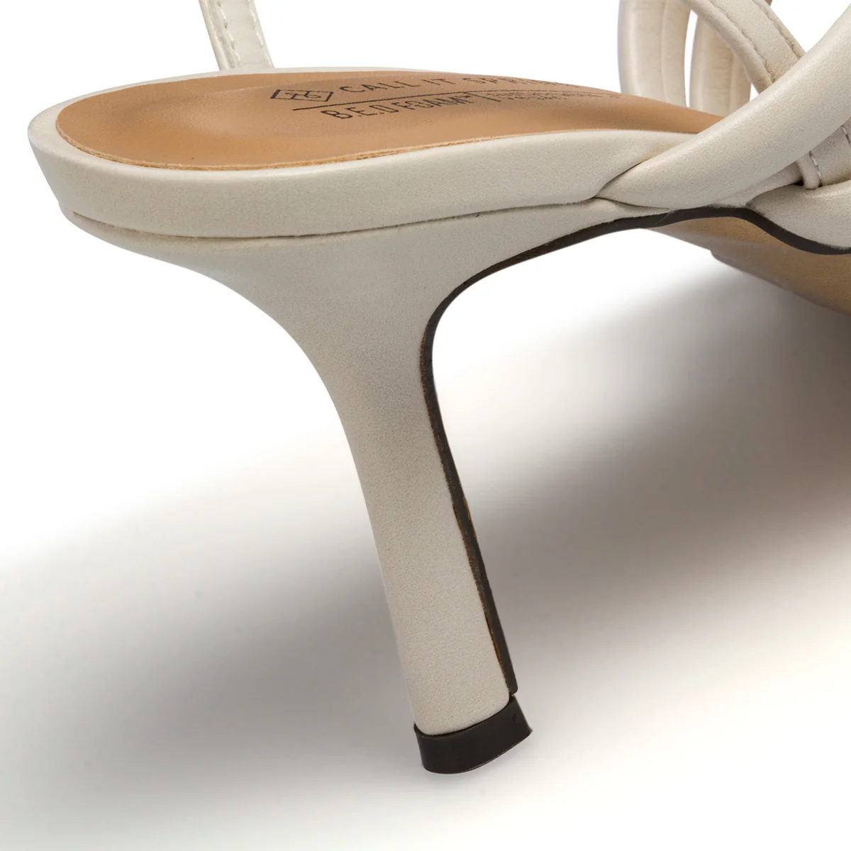 Sandali bianchi in "pelle vegana" con tacco 8 cm e punta quadrata Call It Spring Senoritaa - Image 7
