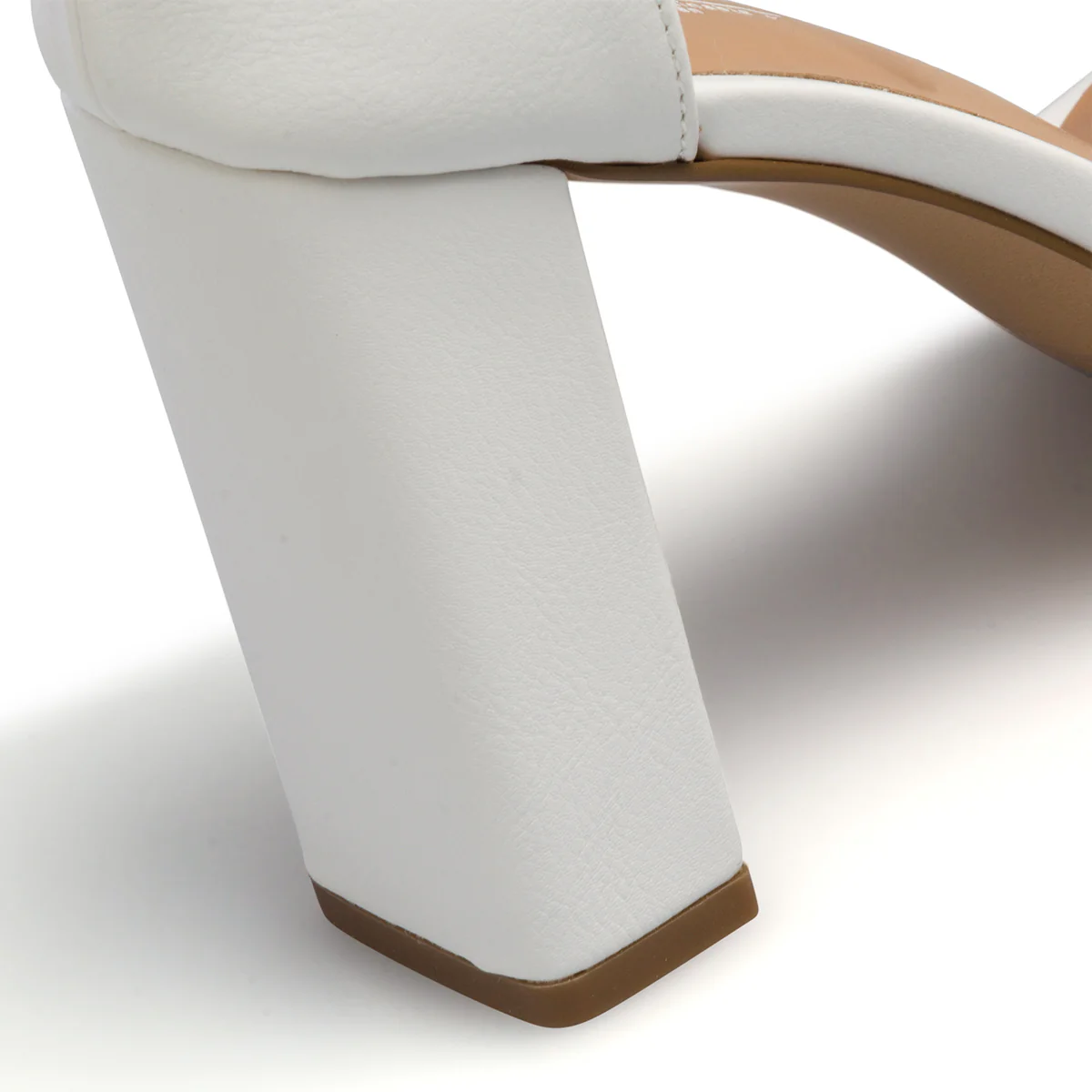 Sandali bianchi in "pelle vegana" con tacco a blocco 9 cm e punta quadrata Call It Spring Katarina - Image 7