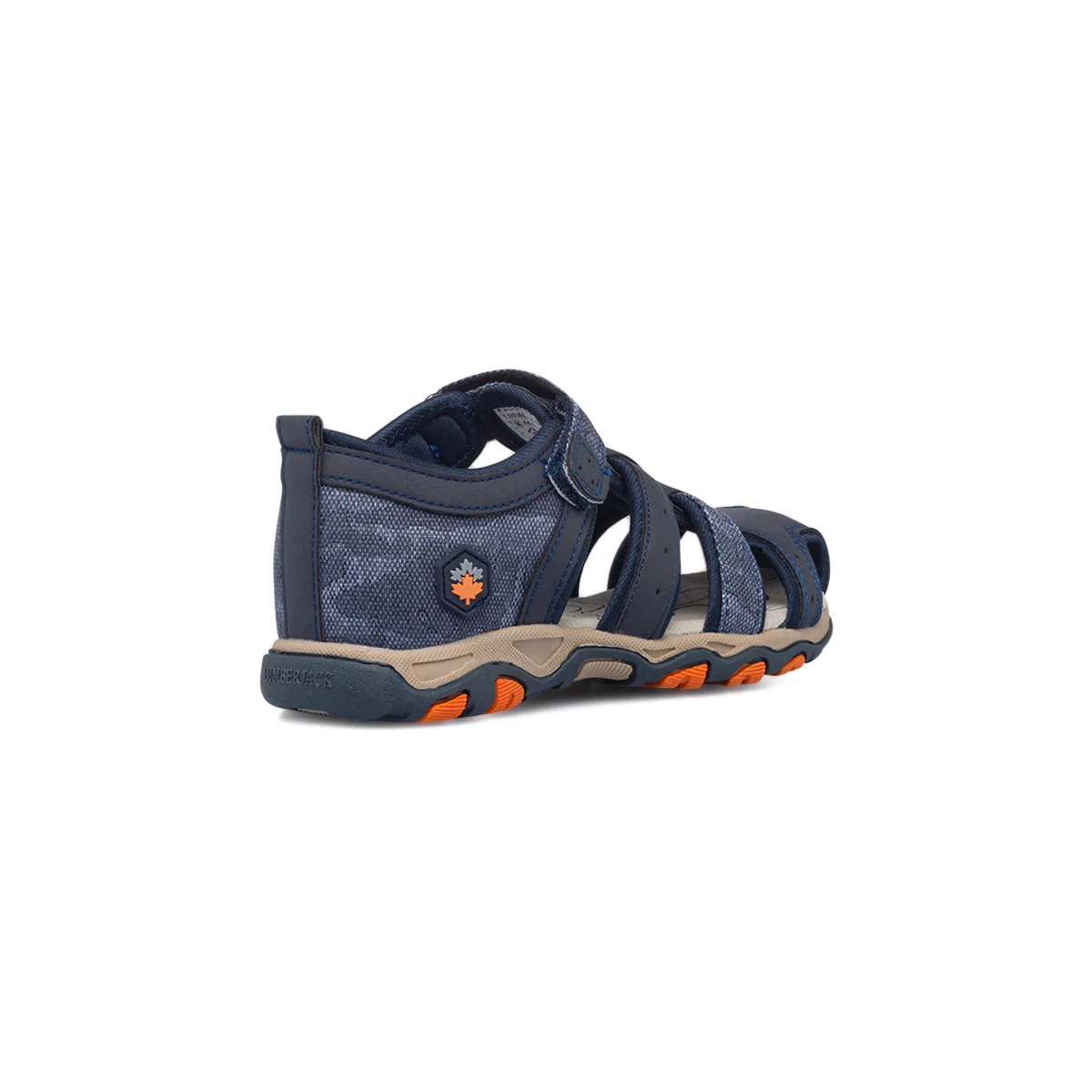 Sandali blu camouflage da bambino con sottopiede in pelle Lumberjack Levi - Image 3