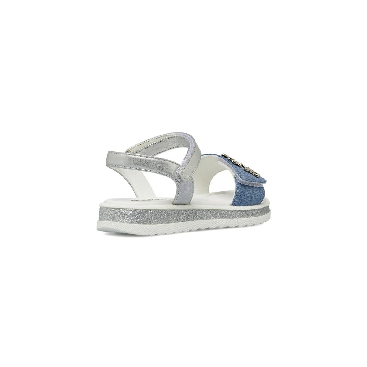 Sandali Blu da Bambina effetto denim con decorazioni Dieci Baci - Image 3