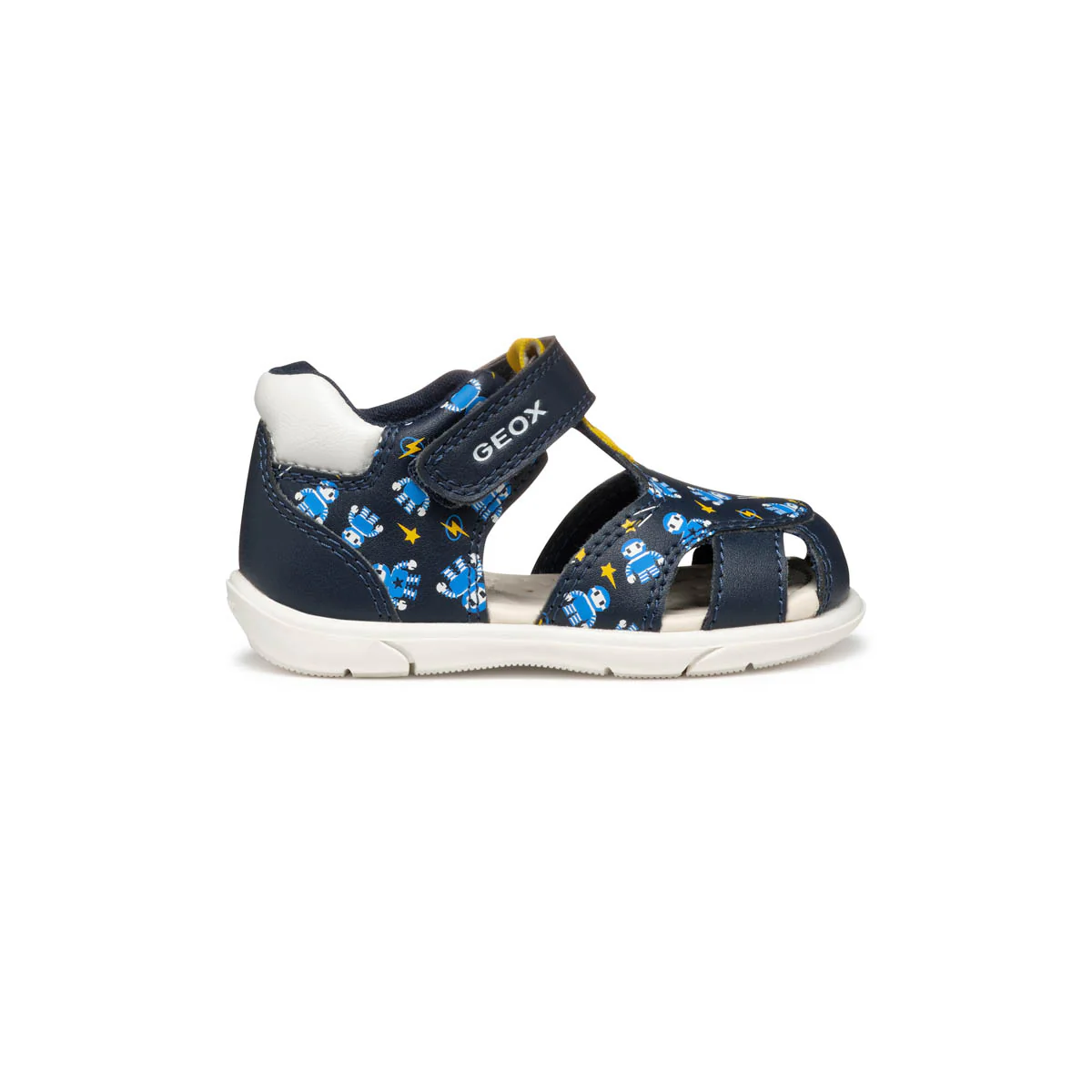 Sandali blu da Bambino chiusi con strappo e suola traspirante Geox