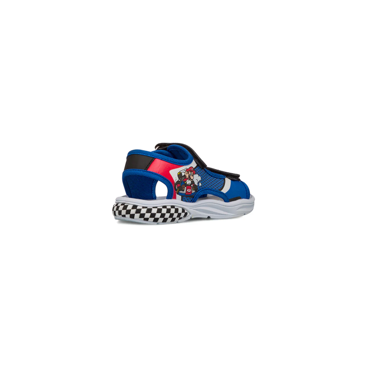 Sandali blu da Bambino con chiusura a strappo e stampa Mario Kart - Image 3
