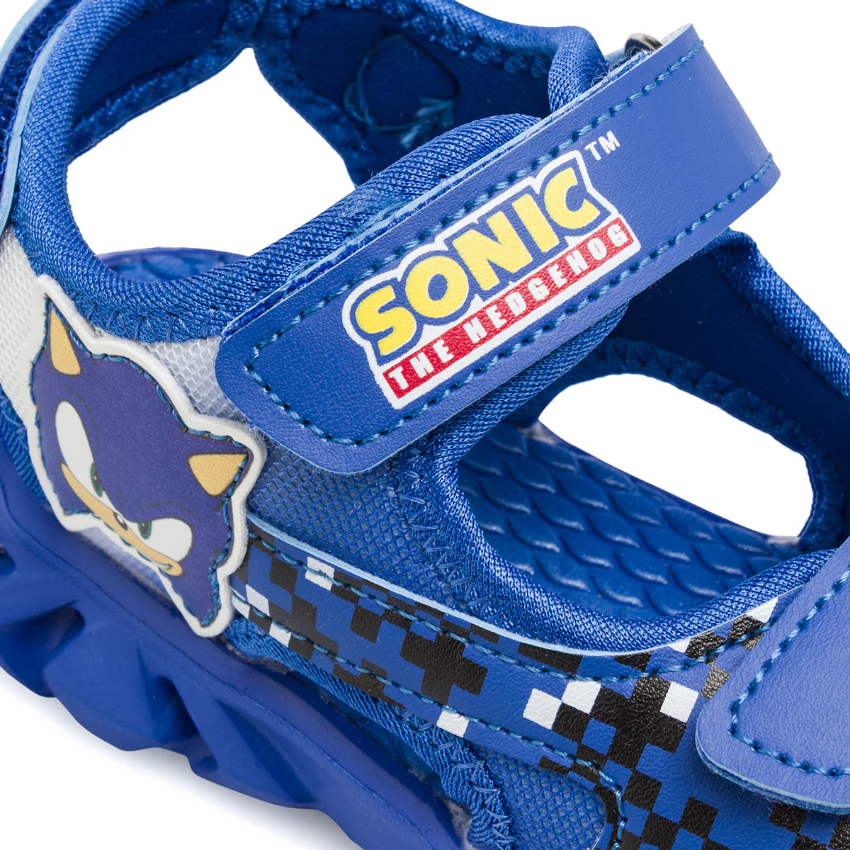 Sandali blu da Bambino con doppia chiusura a strappo e luci Sonic - Image 5