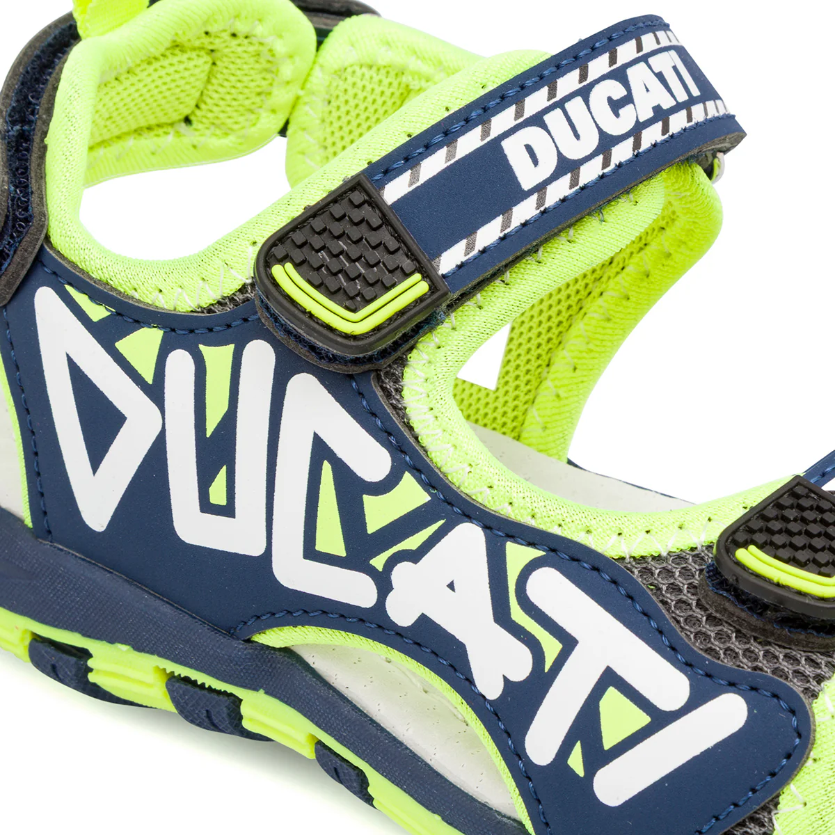 Sandali Blu da Bambino con doppio strappo e logo laterale Ducati - Image 4