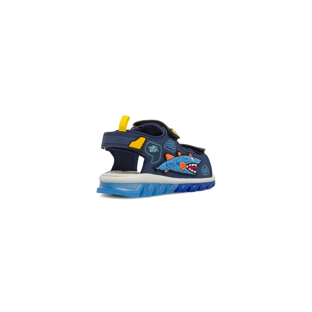 Sandali blu da Bambino con luci nella suola e grafica squalo Primigi - Image 3