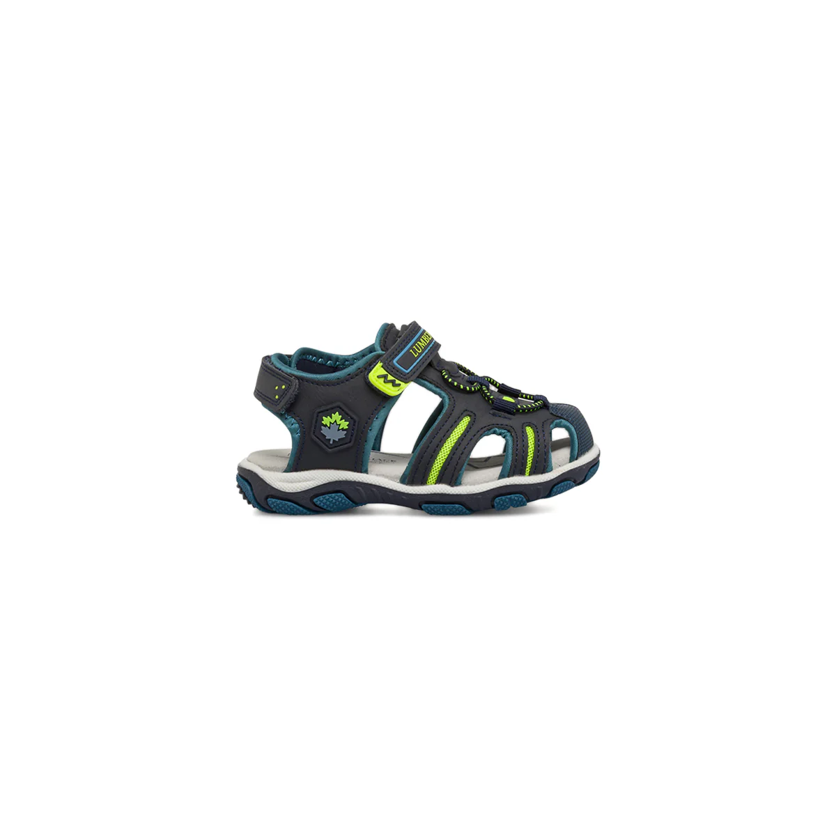 Sandali blu da Bambino con punta chiusa e dettagli fluo Lumberjack