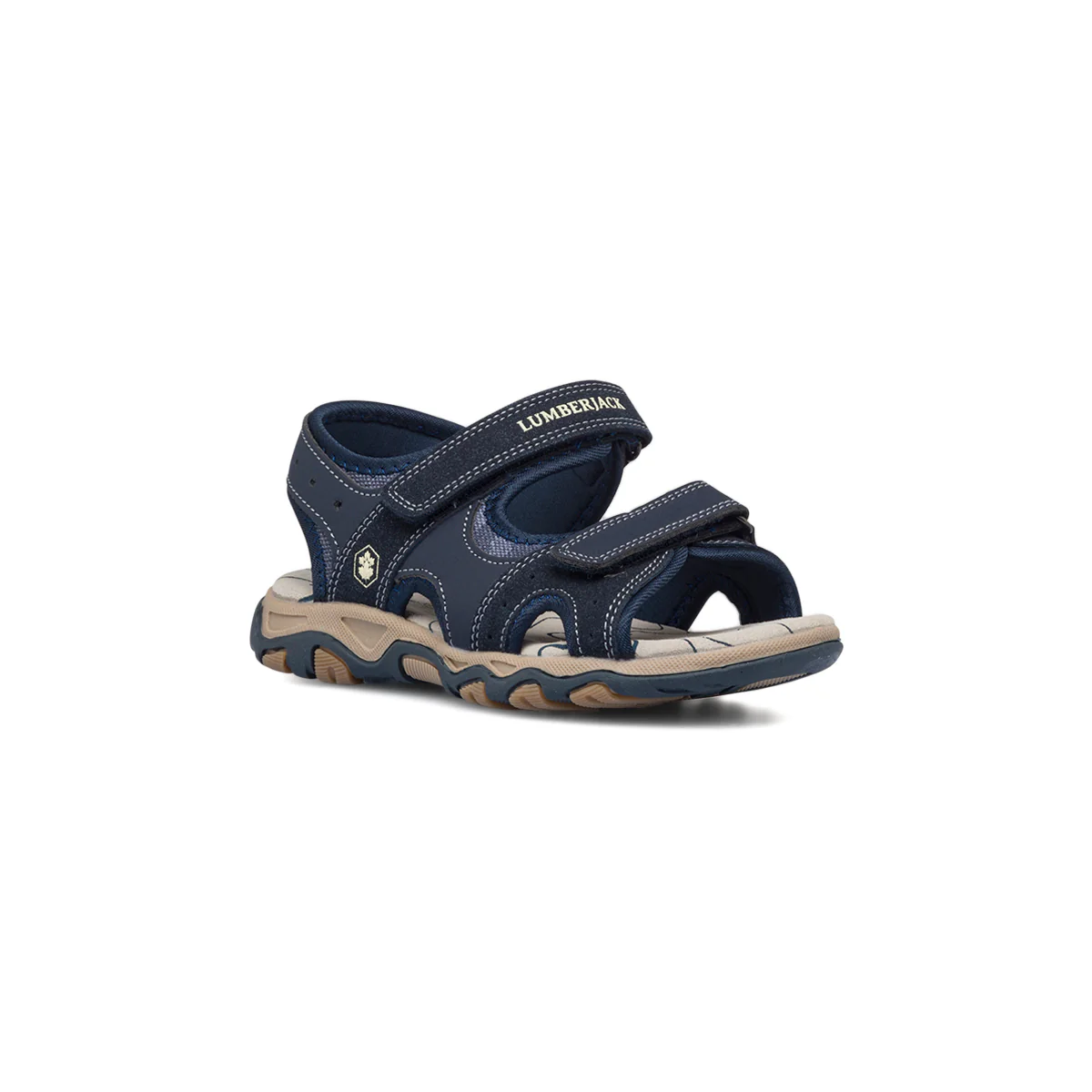 Sandali blu da bambino con sottopiede in pelle Lumberjack Levi - Image 2