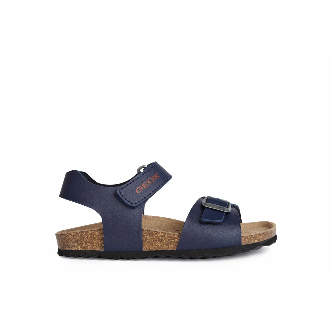 Sandali blu da Bambino con suola traspirante e strappo Geox