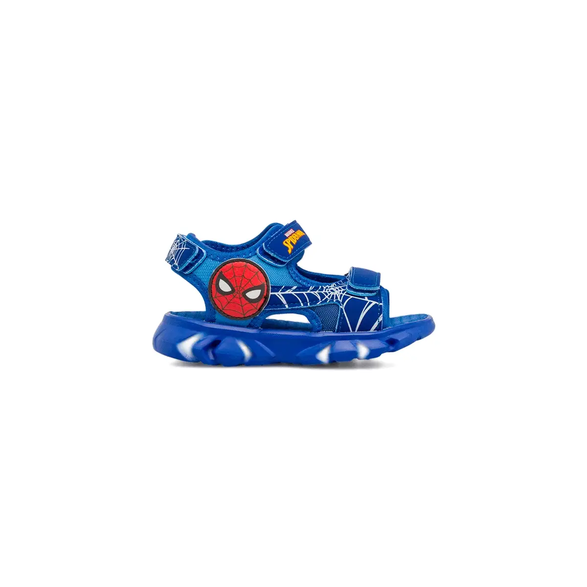 Sandali blu da Bambino con triplo strappo e luci Marvel Spiderman