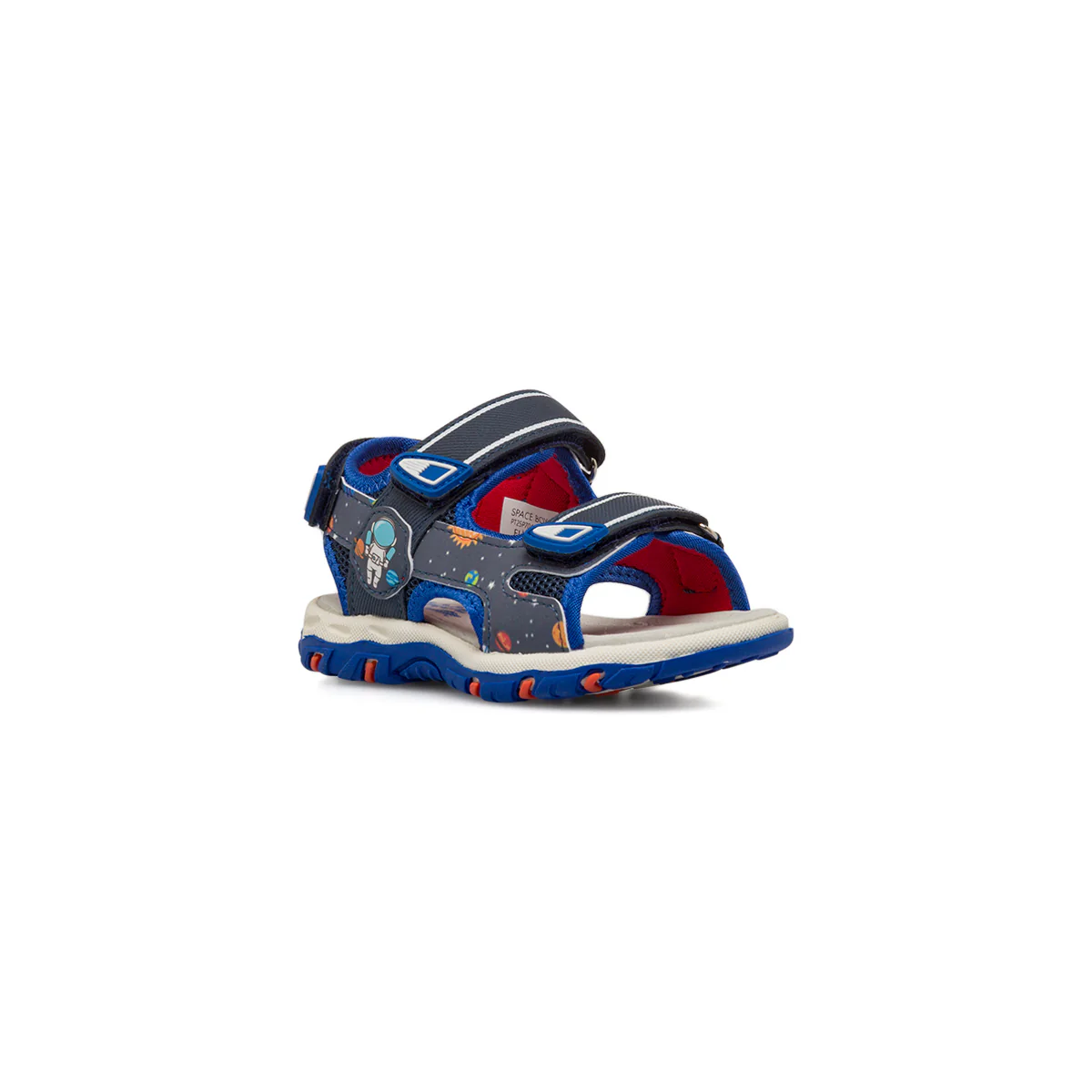 Sandali blu da Bambino con stampe colorate e strappo in velcro Space Boy - Image 2