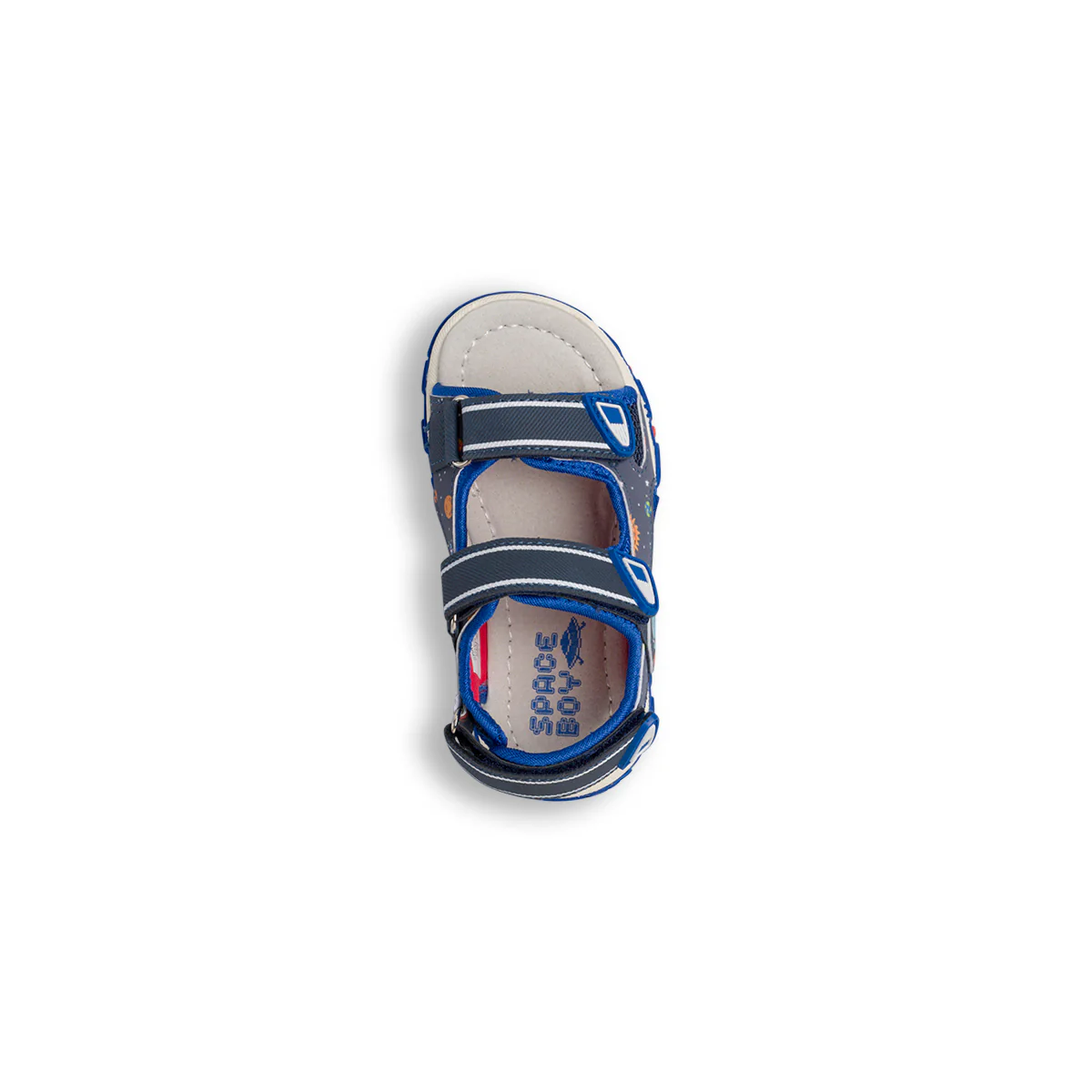 Sandali blu da Bambino con stampe colorate e strappo in velcro Space Boy - Image 6