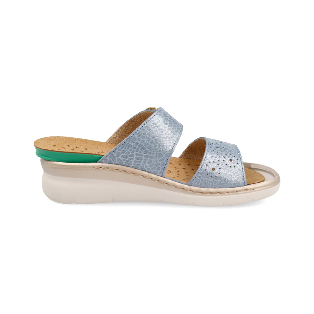 Sandali blu da Donna con fibbia ovale e plantare estraibile Fly Flot - Image 3
