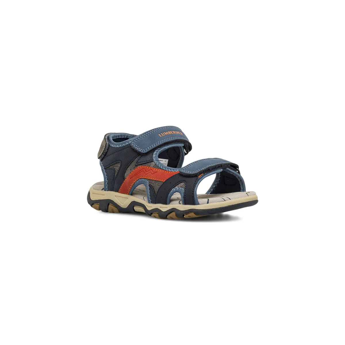 Sandali blu da Ragazzo con velcro e sottopiede in pelle Lumberjack - Image 2