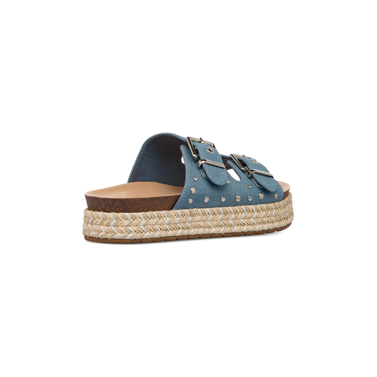 Sandali blu effetto jeans con fibbie da Donna Swish Jeans - Image 3