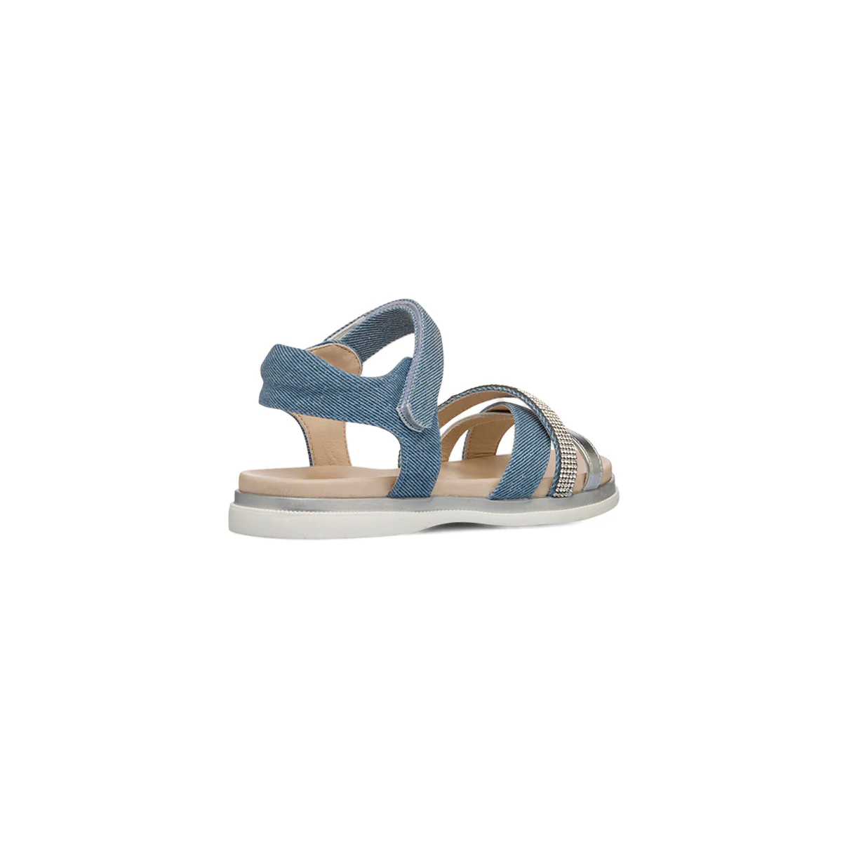 Sandali blu effetto jeans da Bambina e Ragazza con Strass Dieci Baci - Image 3