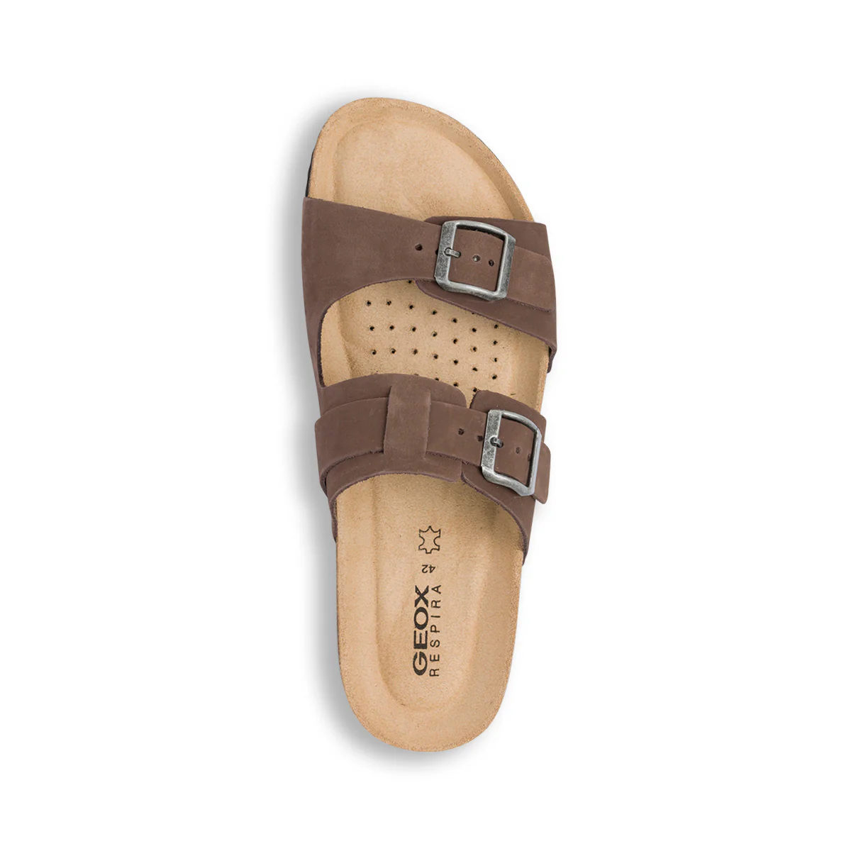 Sandali casual da uomo marroni con fibbie in metallo Geox Ghita - Image 6