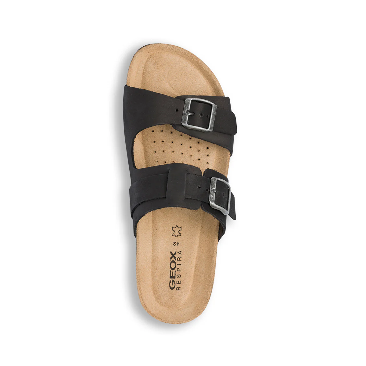 Sandali casual da uomo neri con fibbie in metallo Geox Ghita - Image 6