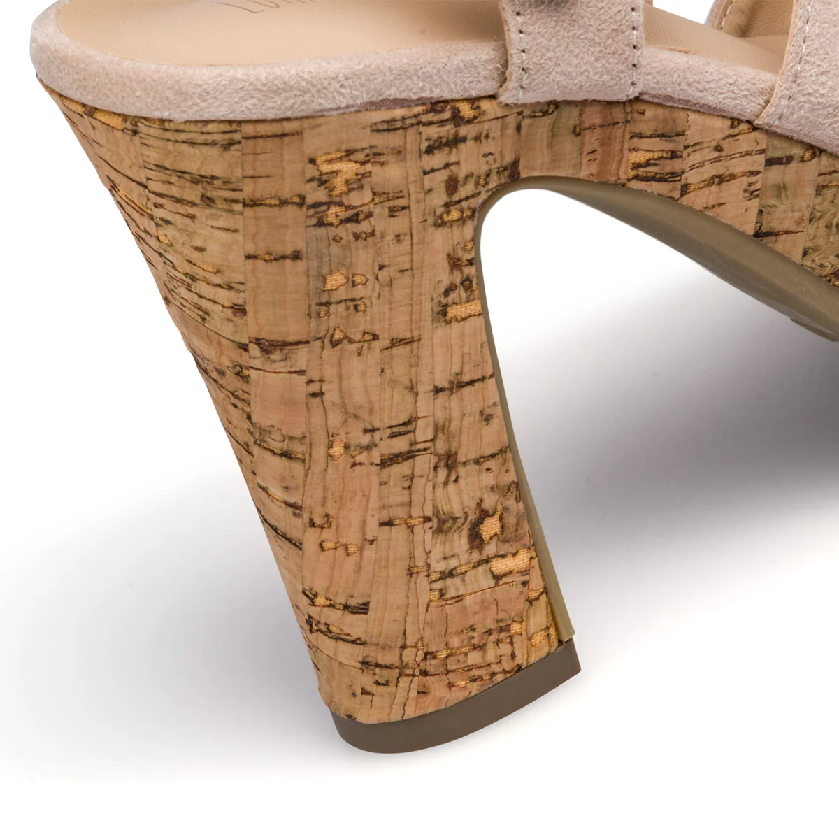 Sandali colore beige in tessuto da donna con tacco 10 cm Lora Ferres - Image 7