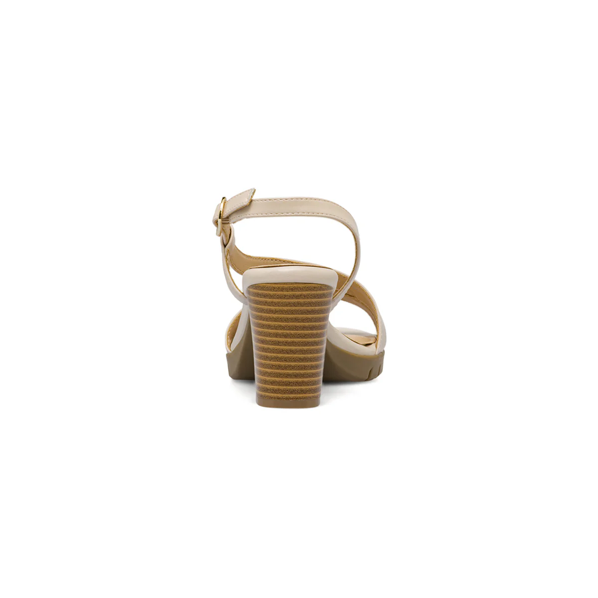 Sandali comfort beige da Donna con tacco colonna 8 cm P Soft - Image 4