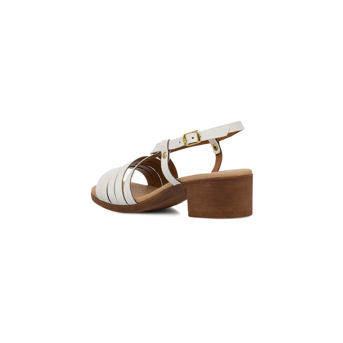 Sandali comfort bianchi da Donna con tacco a blocco 5 cm P Soft - Image 3