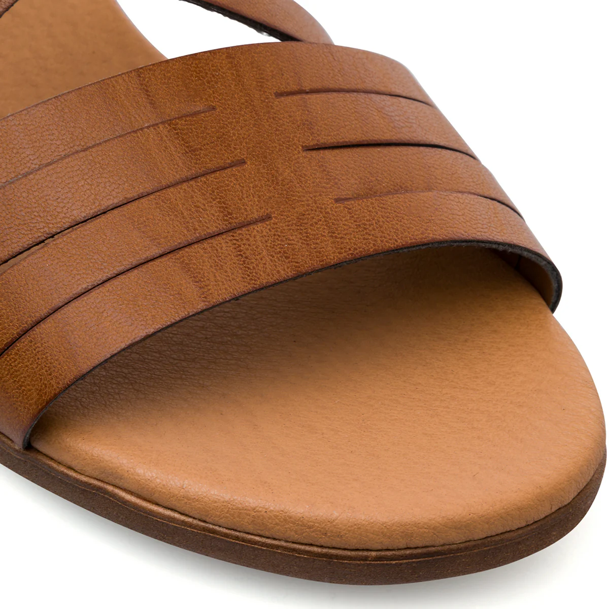 Sandali comfort color cuoio da Donna con tacco a blocco 5 cm P Soft - Image 4