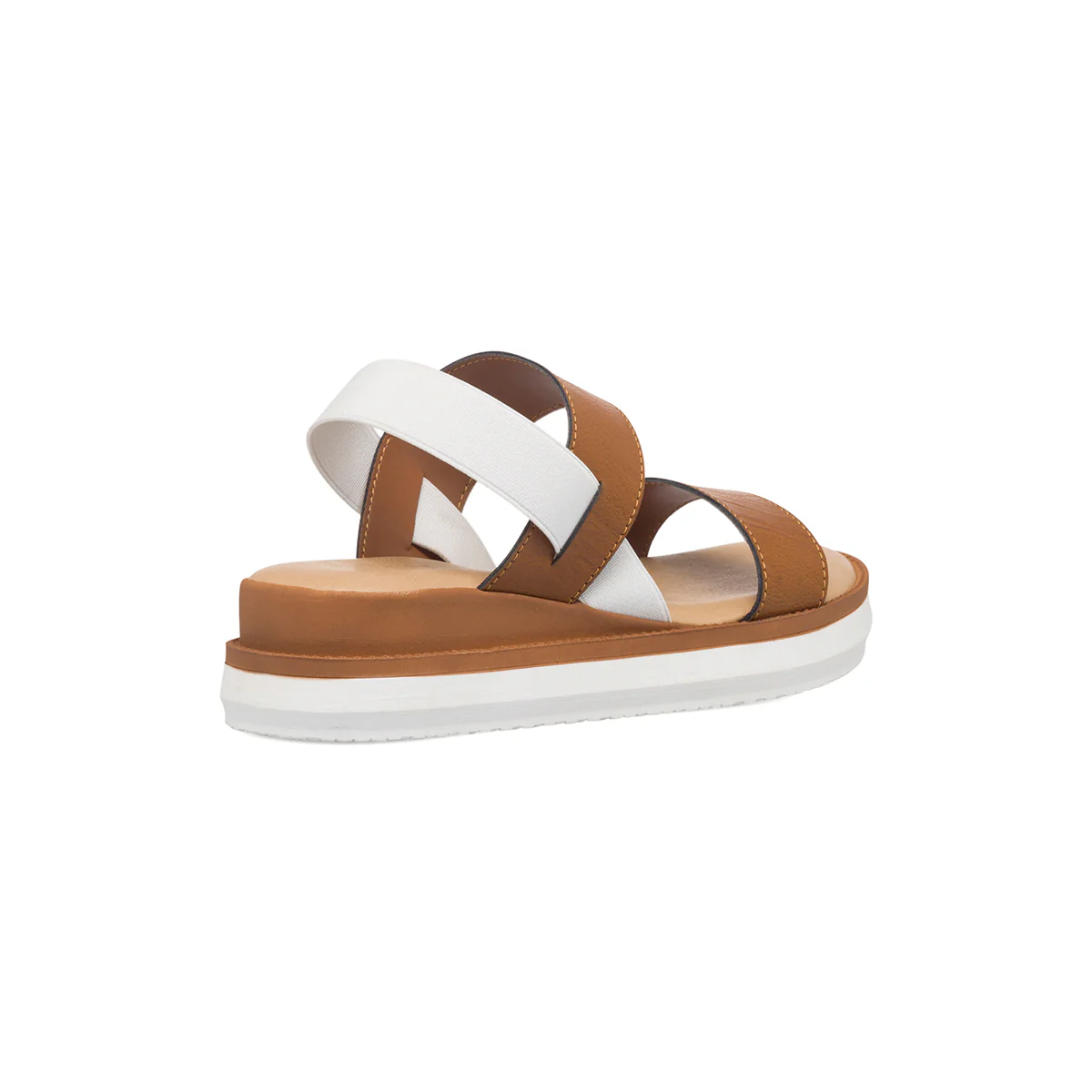 Sandali comfort color cuoio da donna con zeppa 3 cm P Soft - Image 3
