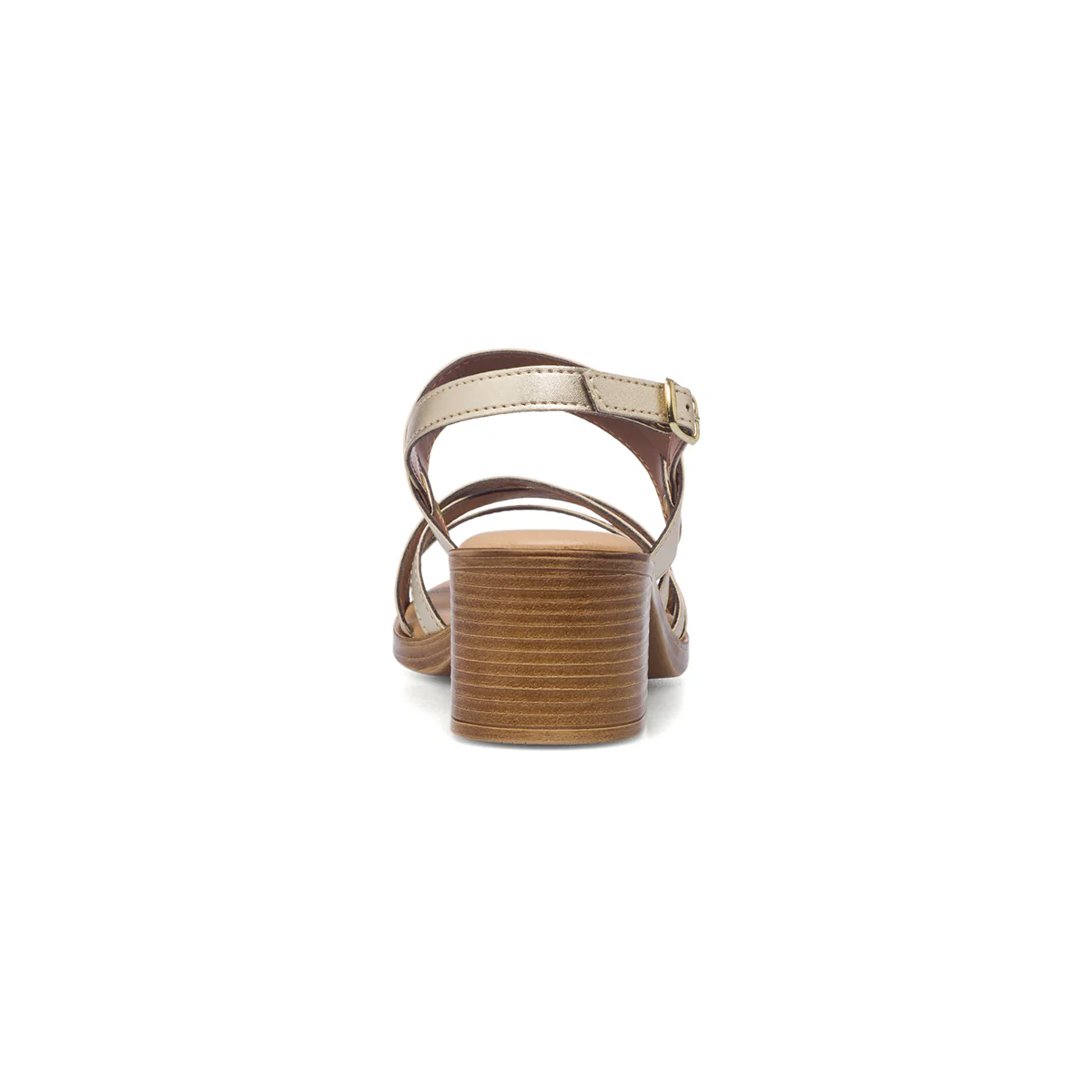 Sandali comfort color platino da donna con cinturini incrociati P Soft - Image 10