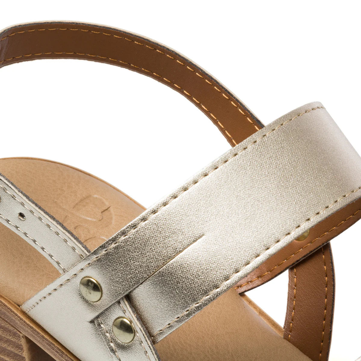Sandali comfort color platino da donna con cinturini incrociati P Soft - Image 13