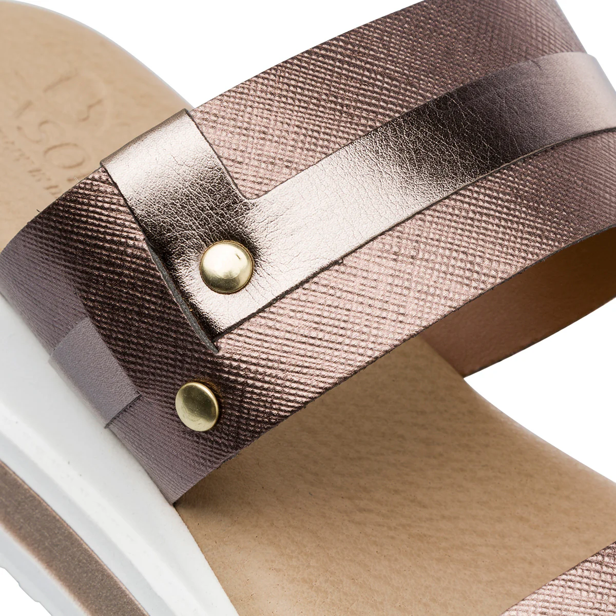 Sandali Comfort colore bronzo da Donna con doppia fascia P Soft - Image 4