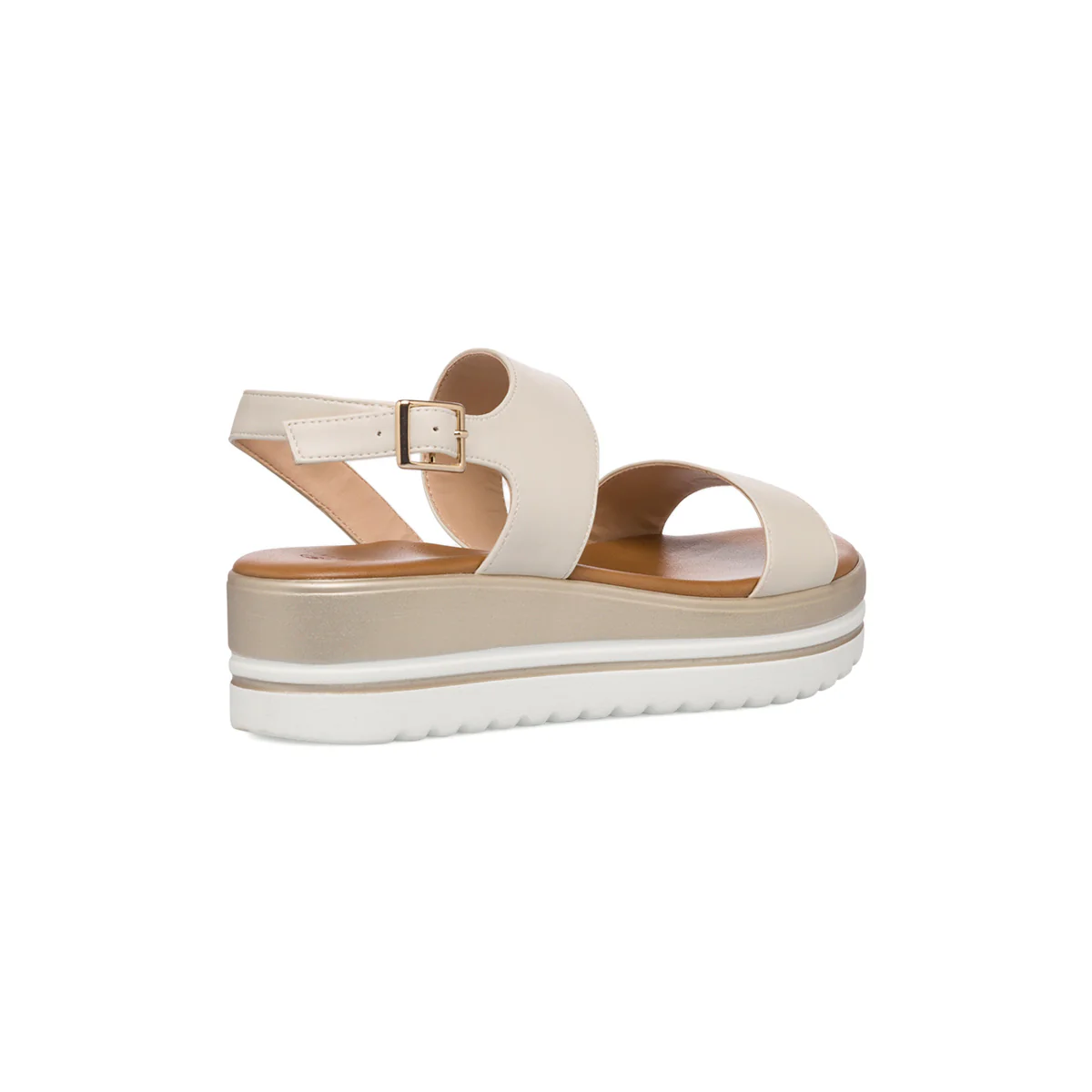Sandali comfort da donna bianco off-white con plateau P Soft - Image 3