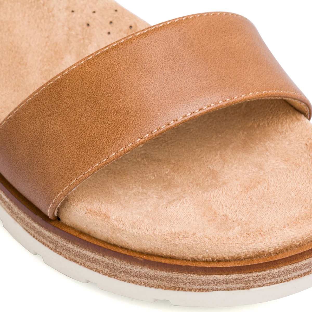 Sandali comfort da donna marroni oro e bianchi con platform P Soft - Image 5