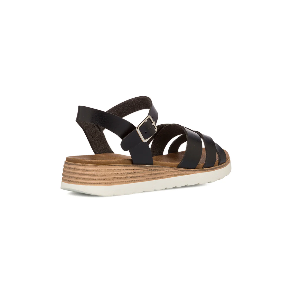 Sandali comfort da donna neri con plateau P Soft - Image 3