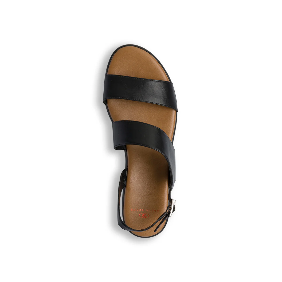 Sandali comfort da donna neri con plateau P Soft - Image 4