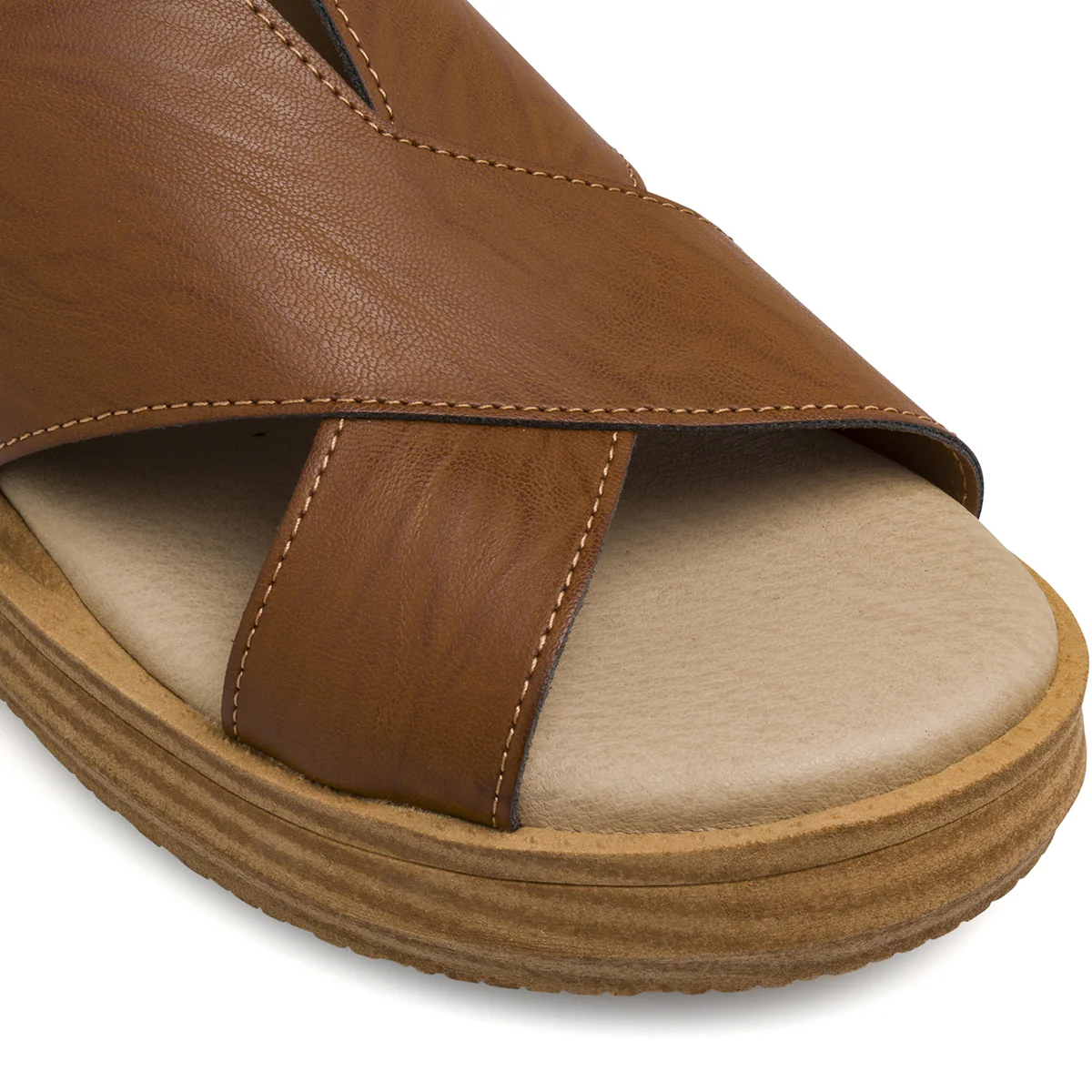 Sandali comfort marroni da Donna con suola alta e maxi fibbia P Soft - Image 6