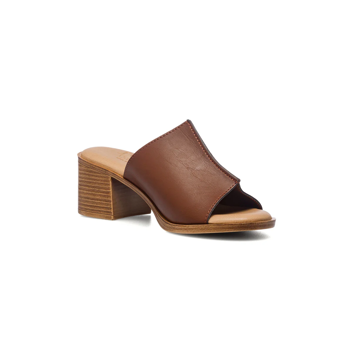 Sandali comfort marroni da donna con tacco 5,5 cm P Soft - Image 11