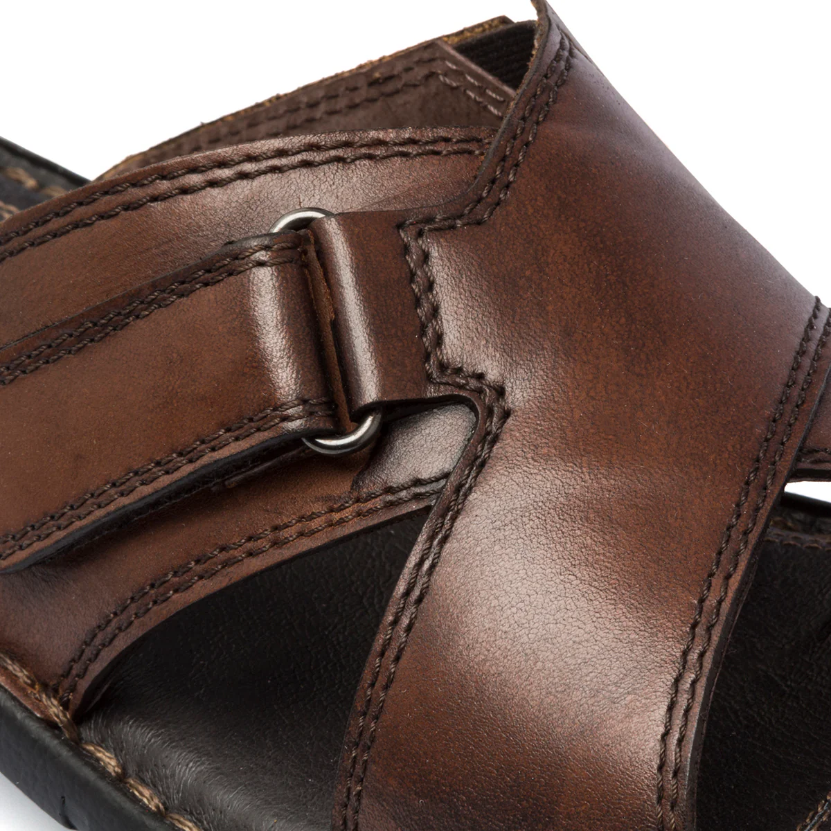 Sandali comfort marroni in pelle da uomo P Soft - Image 7